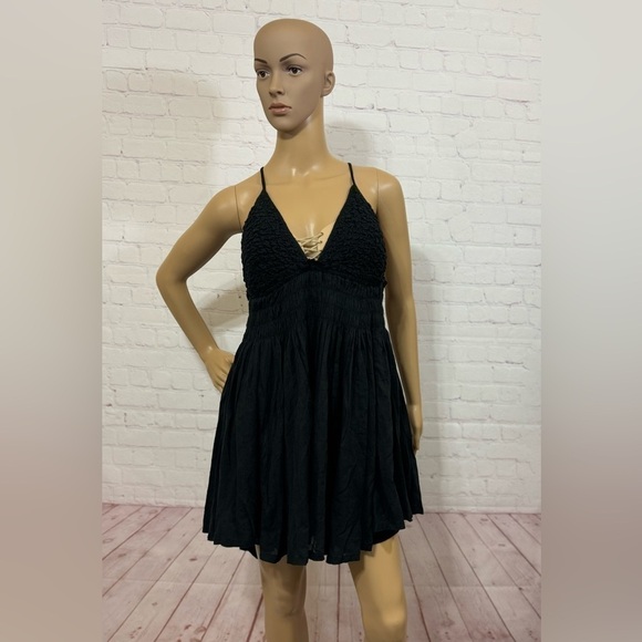 FREE PEOPLE Forever Favorite Mini Dress in black Super Sexy in size Medium NWT - Picture 12 of 16